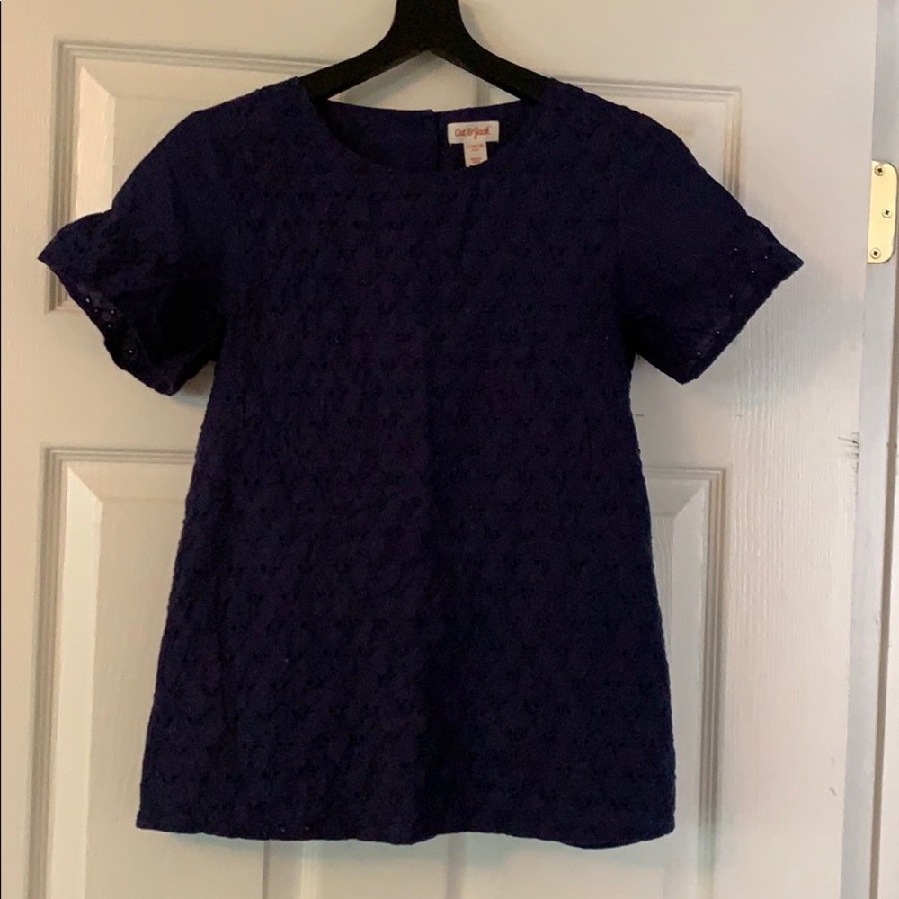 Girls eyelet shirt